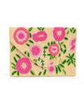 St. Remy - Cream and Pink Floral Envelope Beaded Bag