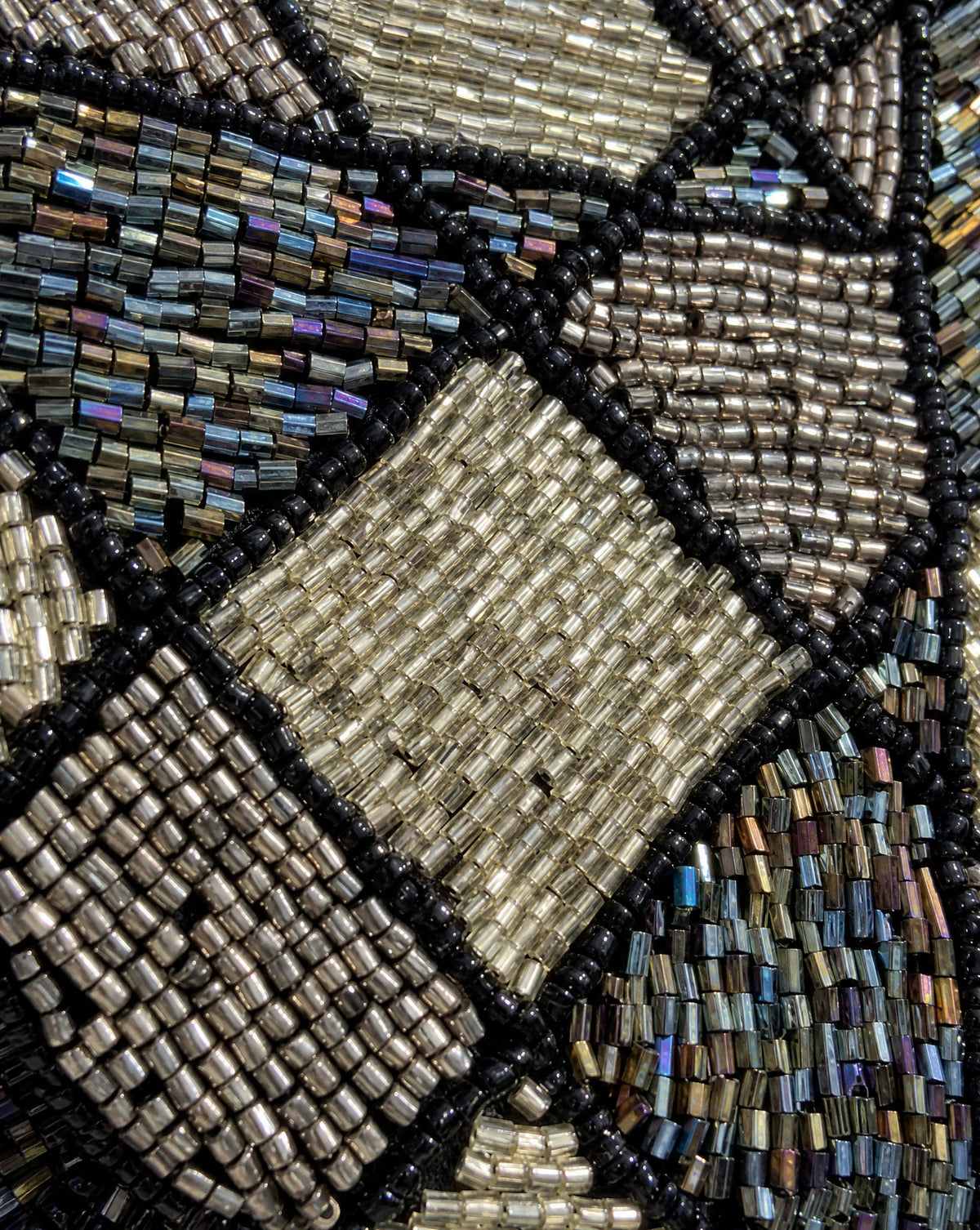 Doha - Geometric Black and Green Envelope Bag