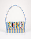 Lisbon  – Blue Sardines Beaded Shoulder Bag | Medium