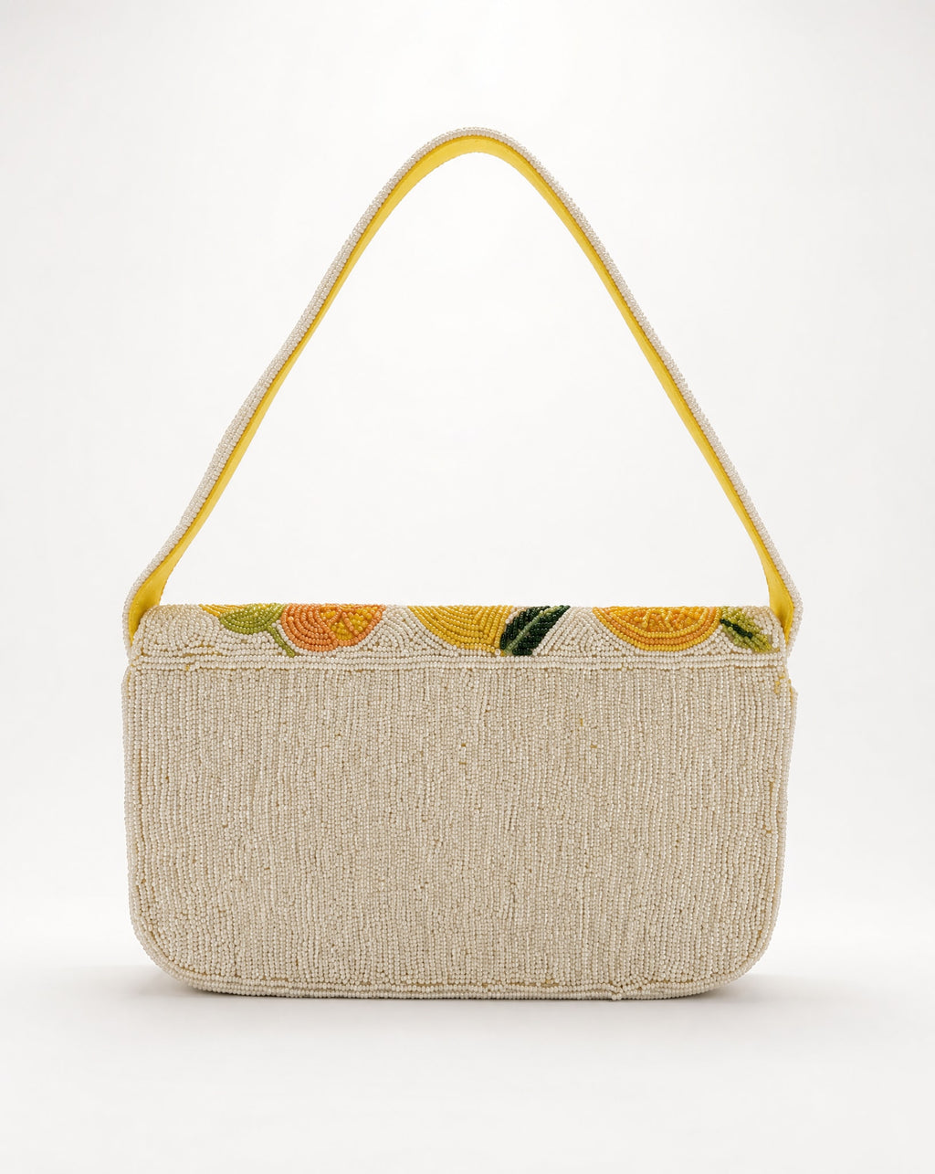 Seville - Oranges and Lemons Beaded Shoulder Bag | Large