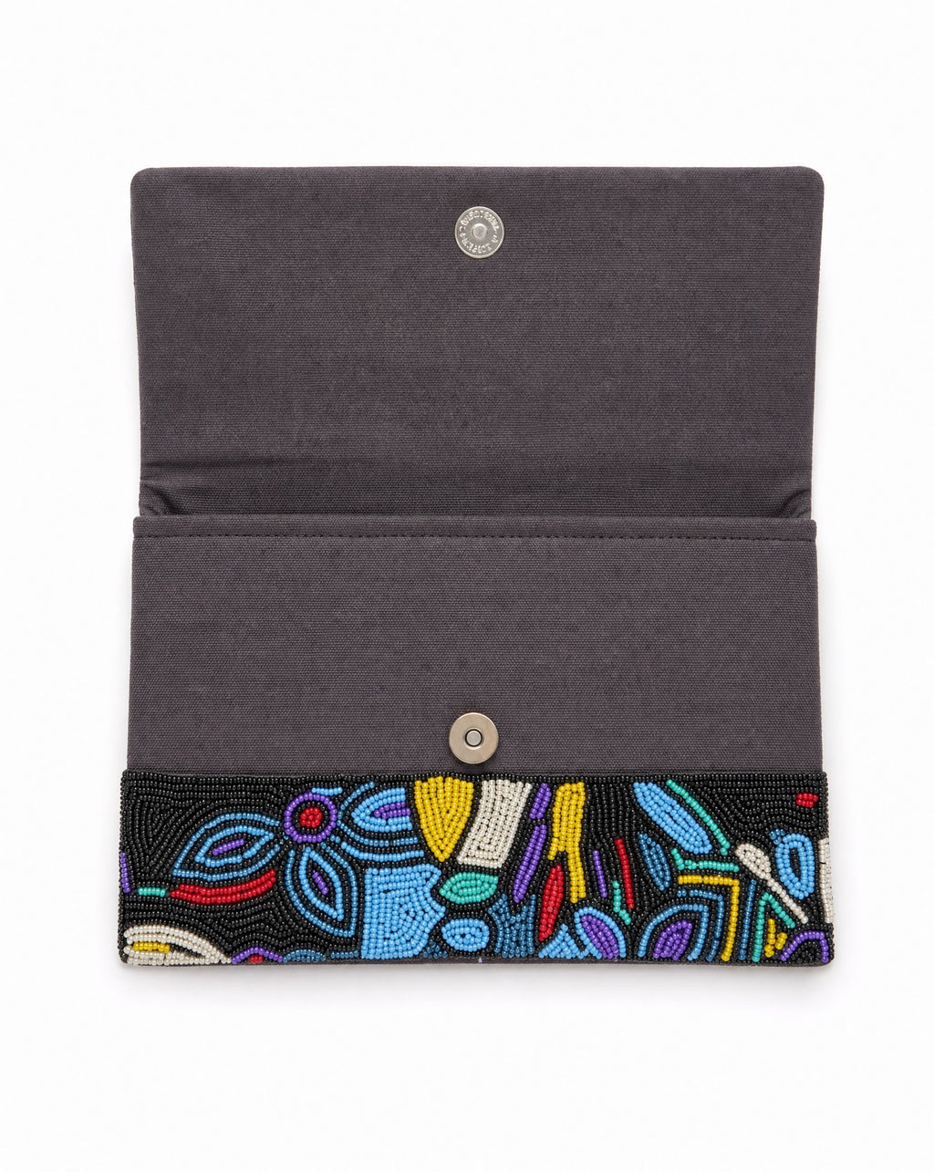 Hummingbird - Teal & Multicolour Beaded Flap Bag