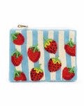 Strawberries Beaded Coin Purse